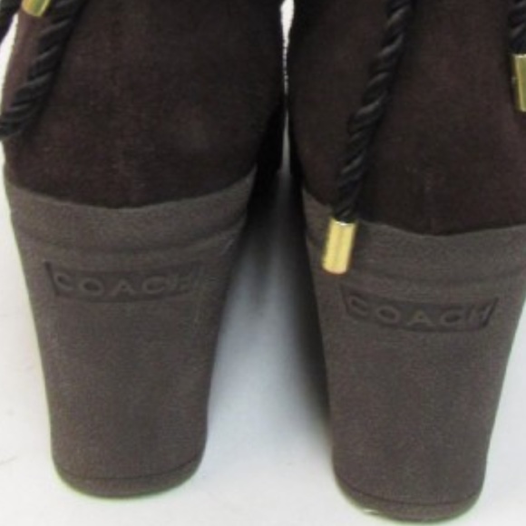 COACH Maisy Signature Op Art Wedge Boot - Picture 5 of 6